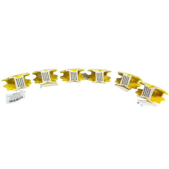 Yellow Sunflower Shaped Ceramic Napkin Ring New With Tag Set Of 6 Spring Summer - Picture 5 of 11